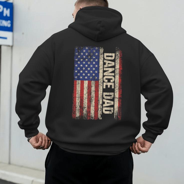 Dance Dad US American Flag Shirt Dancer Dancing Father Men Men's Hoodie Back Print