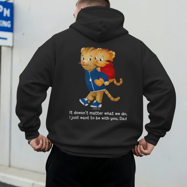 Daniel And Dad Tiger Dark Shirt Men's Hoodie Back Print Daniel And Dad Tiger Dark Shirt Men's Hoodie Back Print