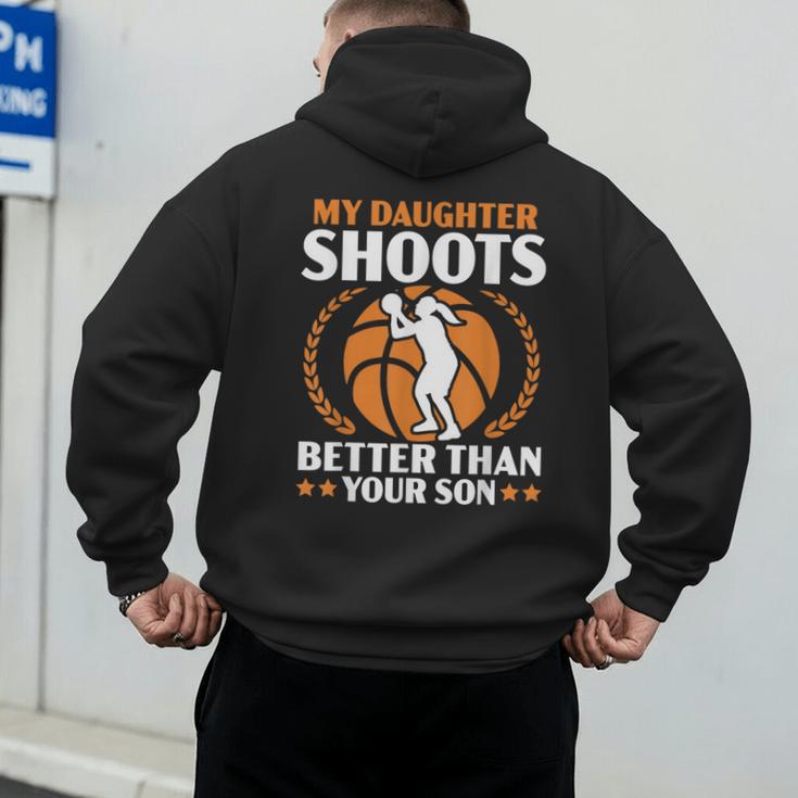 Daughter Basketball Sport Basketball Dad Mom Basketball Fan Men's Hoodie Back Print