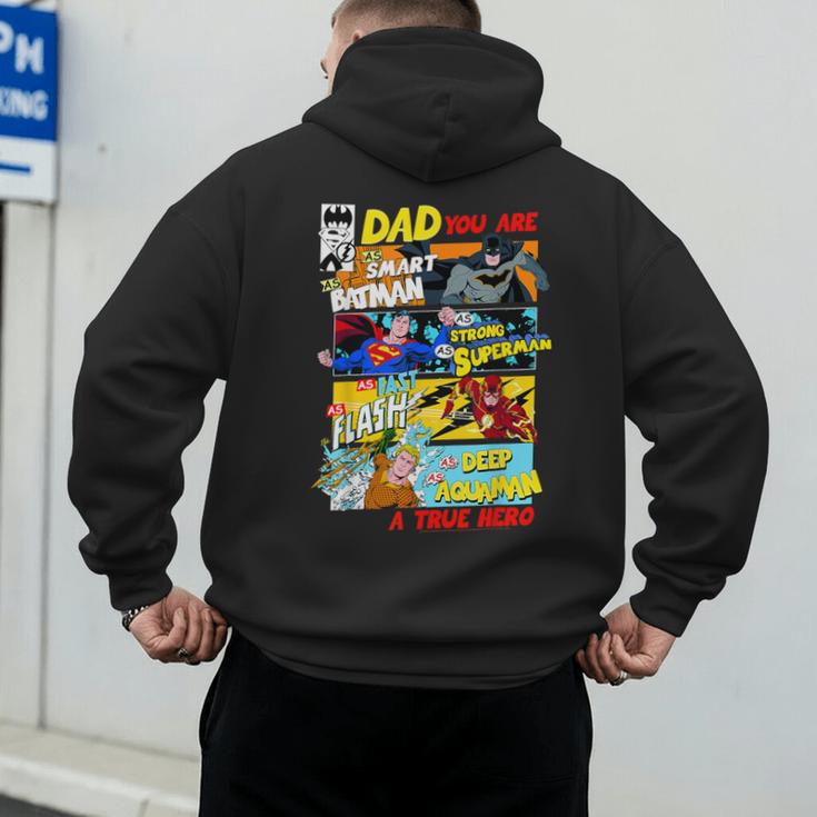 DC Comics Father's Day Justice League Dad Attributes Men's Hoodie Back Print