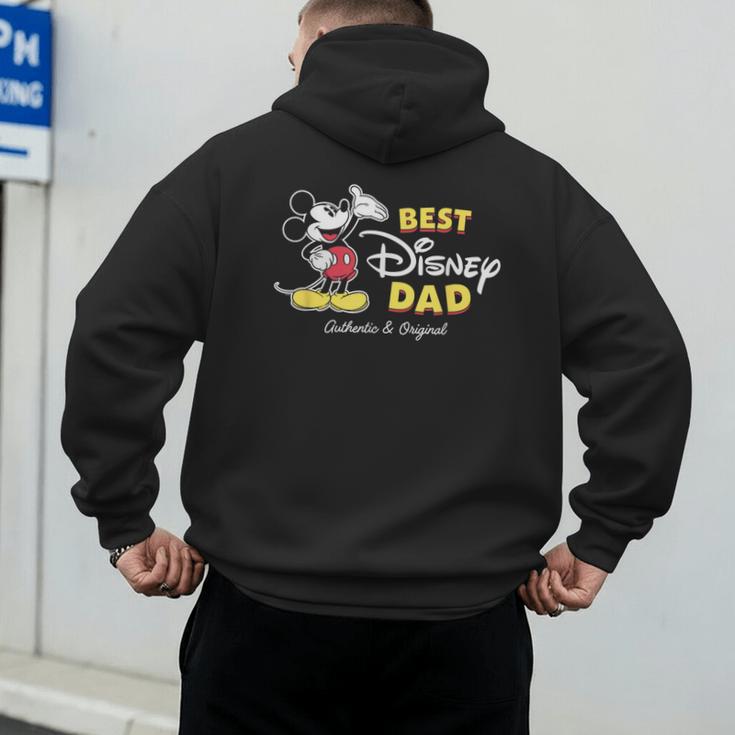 Disney Mickey Mouse Best Disney Dad Birthday Father’s Day Men's Hoodie Back Print