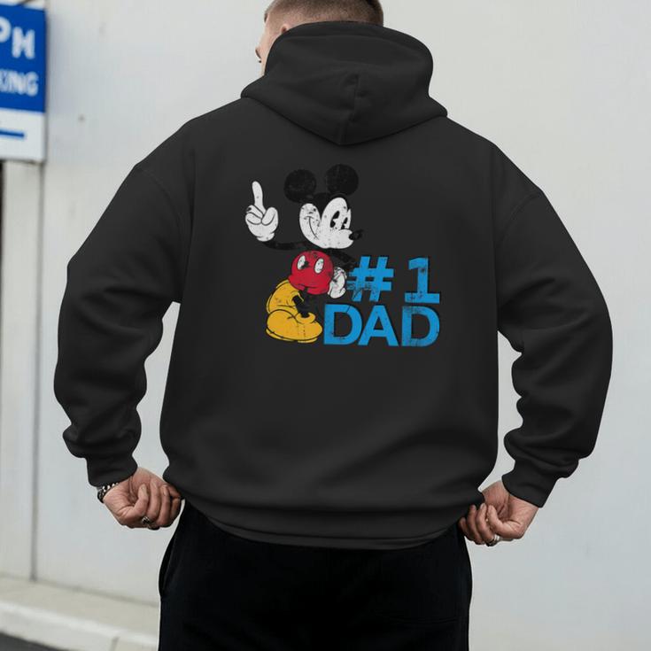 Disney Mickey Mouse Father's Day 1 Dad Men's Hoodie Back Print