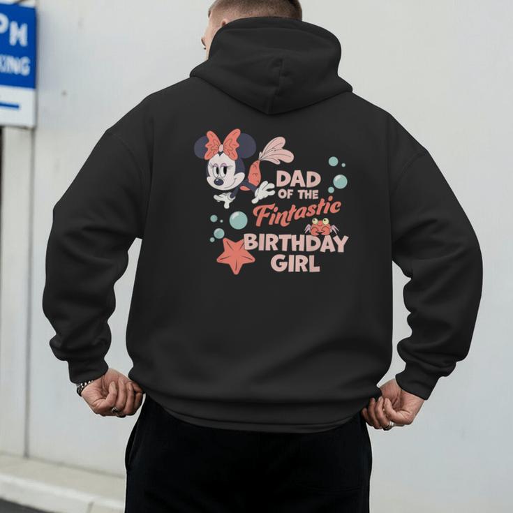 Disney Minnie Mouse Mermaid Dad Of The Birthday Girl Men's Hoodie Back Print