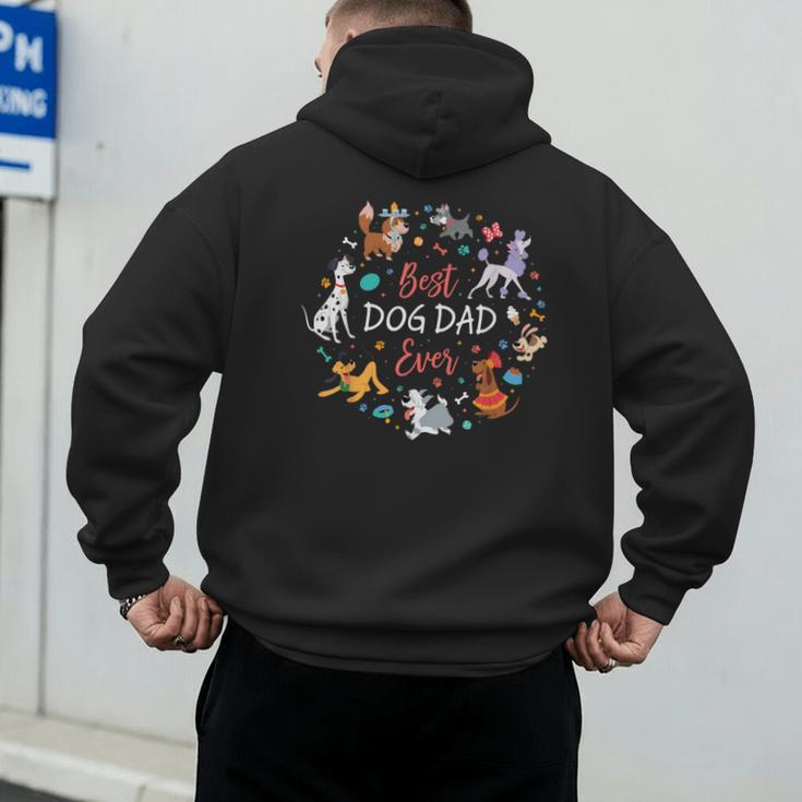 Disney Pet Parent Father’s Day Disney Dogs Best Dog Dad Ever Men's Hoodie Back Print