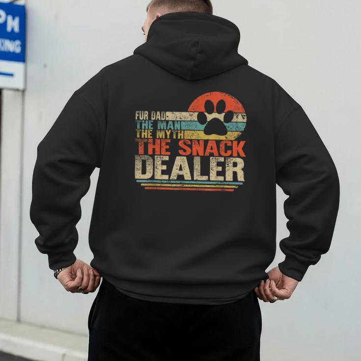 Dog Fathers Day Fur Dad The Man The Myth The Snack Dealer Men's Hoodie Back Print