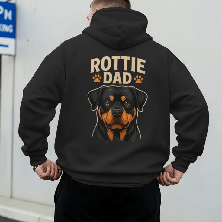 Dog Owner Dad Rottweiler Rottie Dad Men's Hoodie Back Print Dog Owner Dad Rottweiler Rottie Dad Men's Hoodie Back Print