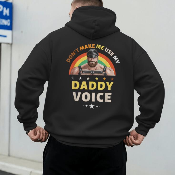 Don't Make Me Use My Daddy Voice Gay Bear Pride Men's Hoodie Back Print