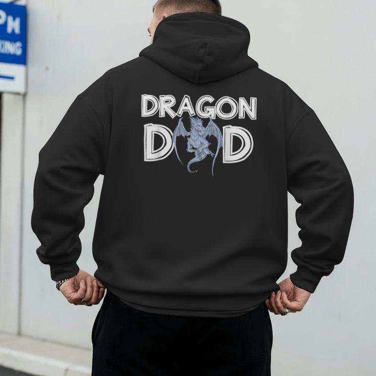 Dragon Dad Daddy Father's Day Dragon Men's Hoodie Back Print