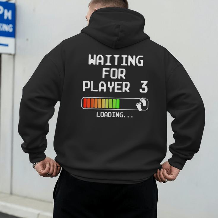 Expectant Dad To Be Gamer Pregnancy Announcement Player 3 Men's Hoodie Back Print