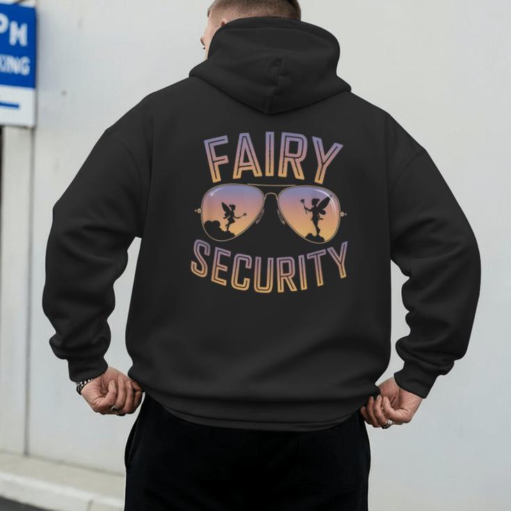 Fairy Security Birthday Family Halloween Costume Dad Mom Men's Hoodie Back Print