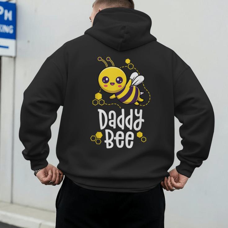 Family Bee Shirts Dad Daddy First Bee Day Outfit Birthday Men's Hoodie Back Print