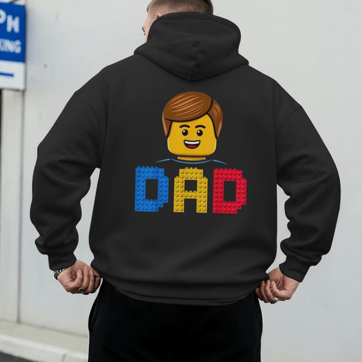 Family Dad Master Builder Building Bricks Blocks Fathers Day Men's Hoodie Back Print Family Dad Master Builder Building Bricks Blocks Fathers Day Men's Hoodie Back Print
