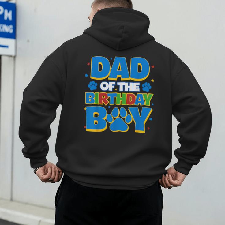 Family Matching Party Shirt Dad Of The Birthday Boy Men's Hoodie Back Print