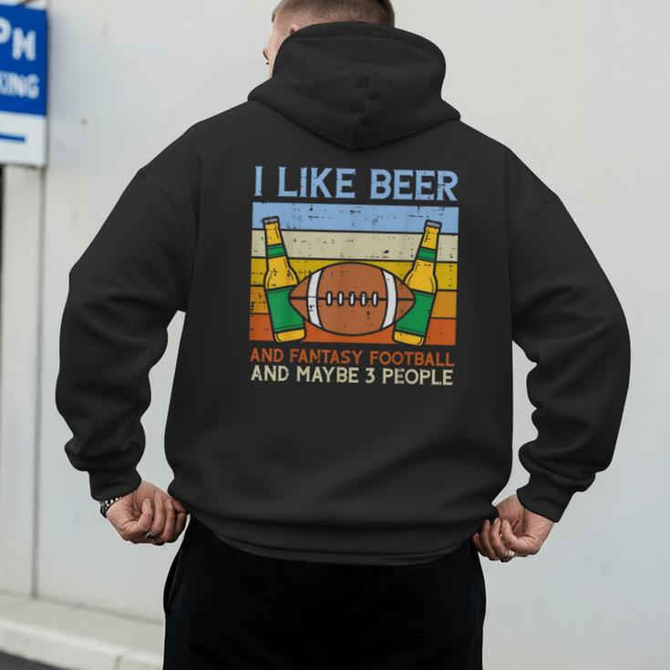 I Like Fantasy Football 3 People Draft Party Dad Men Men's Hoodie Back Print I Like Fantasy Football 3 People Draft Party Dad Men Men's Hoodie Back Print