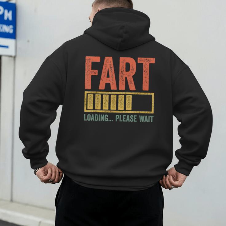 Fart Loading Please Wait Shirt Men Dad Joke Fathers Day Men's Hoodie Back Print