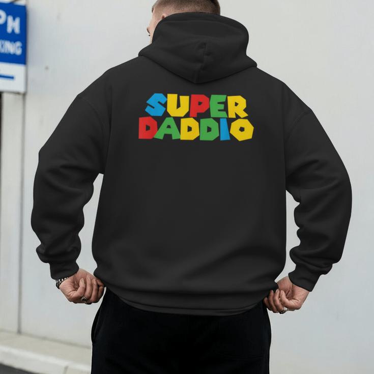 Fatherly Powers Unleashed Gamer Super Dad From Wife & Kids Men's Hoodie Back Print
