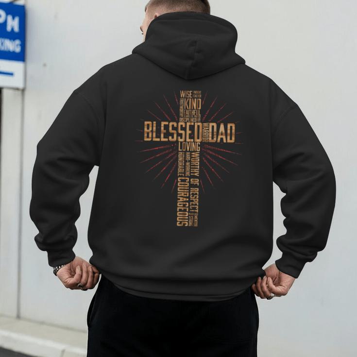 Father's Day For Dad Husband Blessed Dad Christian Men's Hoodie Back Print
