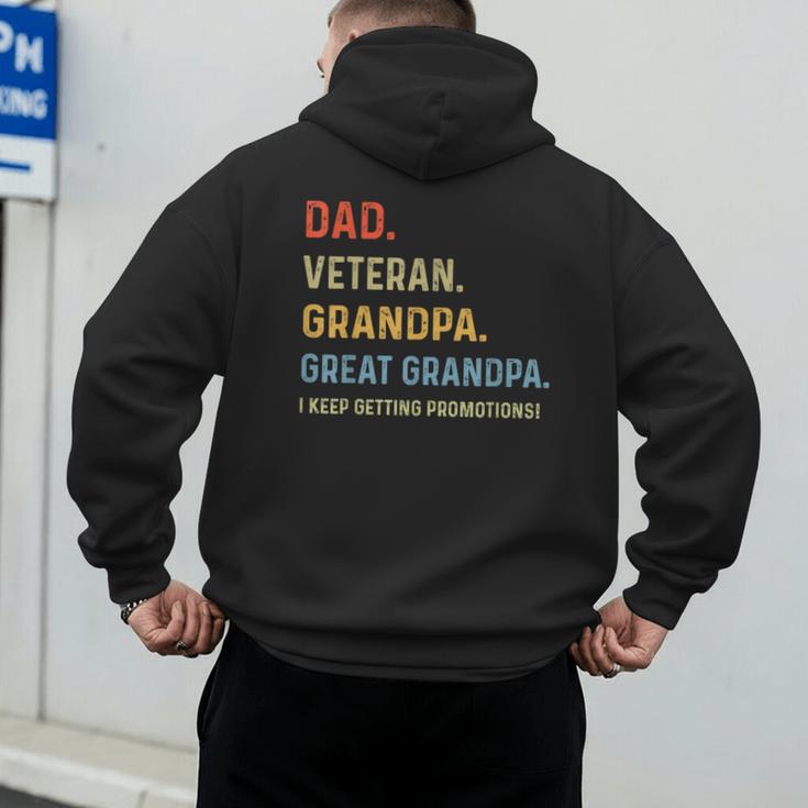 Fathers Day Dad Veteran Grandpa Great Grandpa Men's Hoodie Back Print Fathers Day Dad Veteran Grandpa Great Grandpa Men's Hoodie Back Print