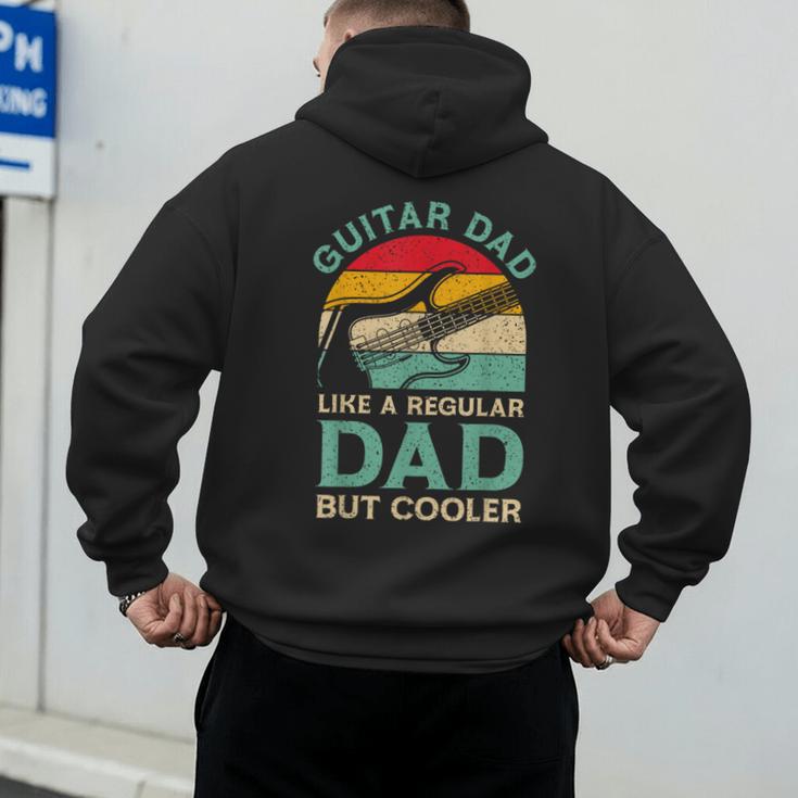 Fathers Day Guitar Dad For Guitarist Music Lover Dad Men's Hoodie Back Print