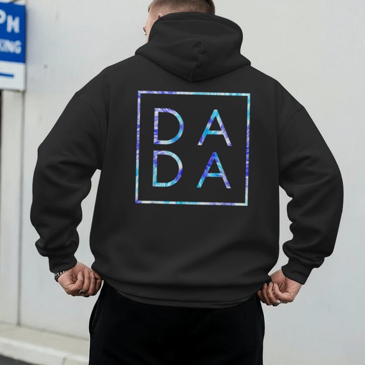 Father's Day For New Dad Dada Him Papa Tie Dye Dada Small Men's Hoodie Back Print