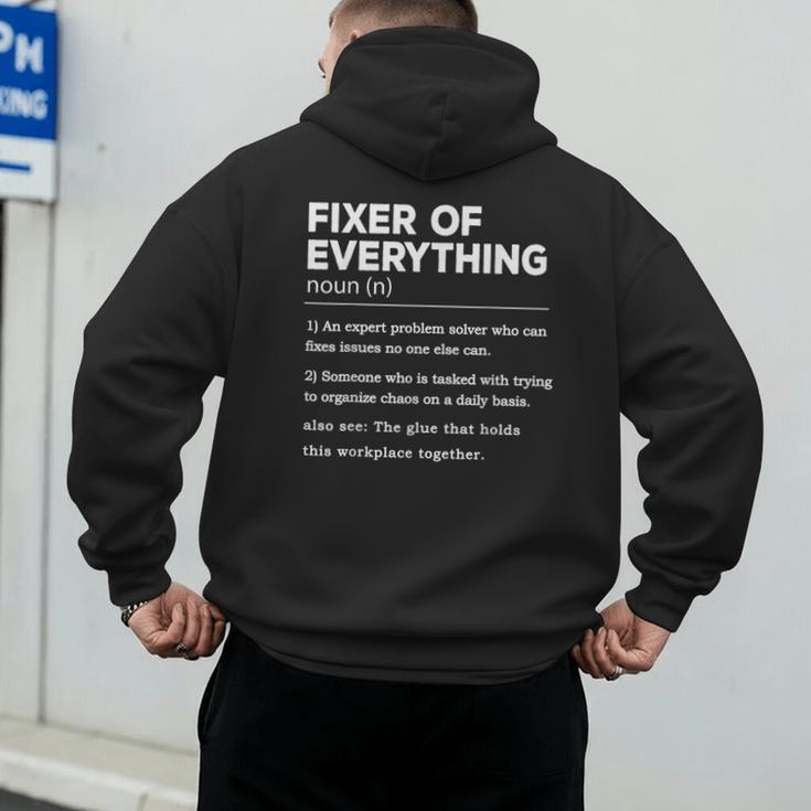 Father's Day For Office Dad Fixer Of Everything Men's Hoodie Back Print