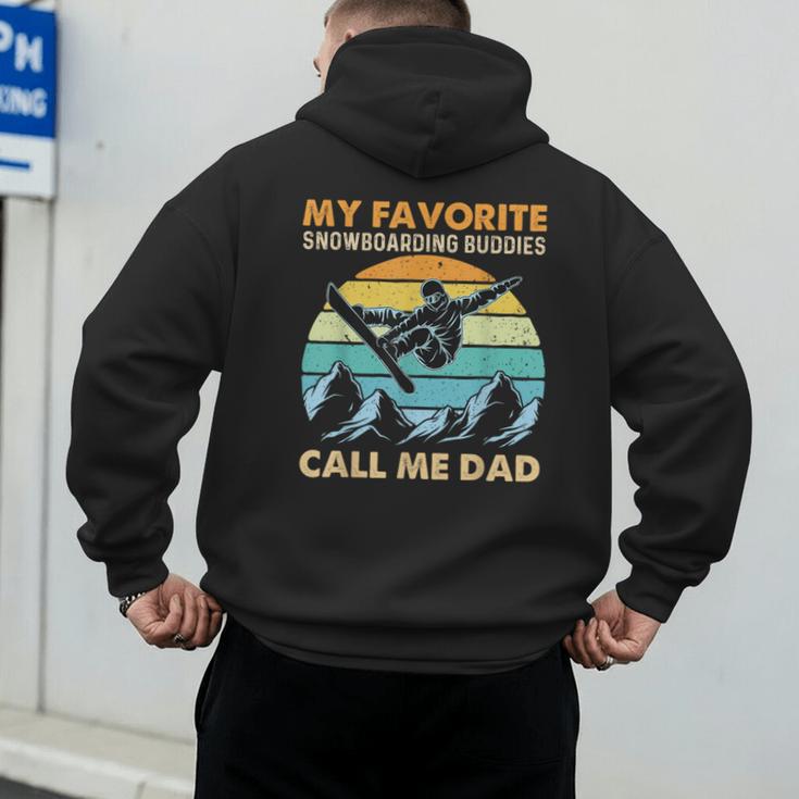 My Favorite Snowboarding Buddies Call Me Dad Snowboarder Men's Hoodie Back Print