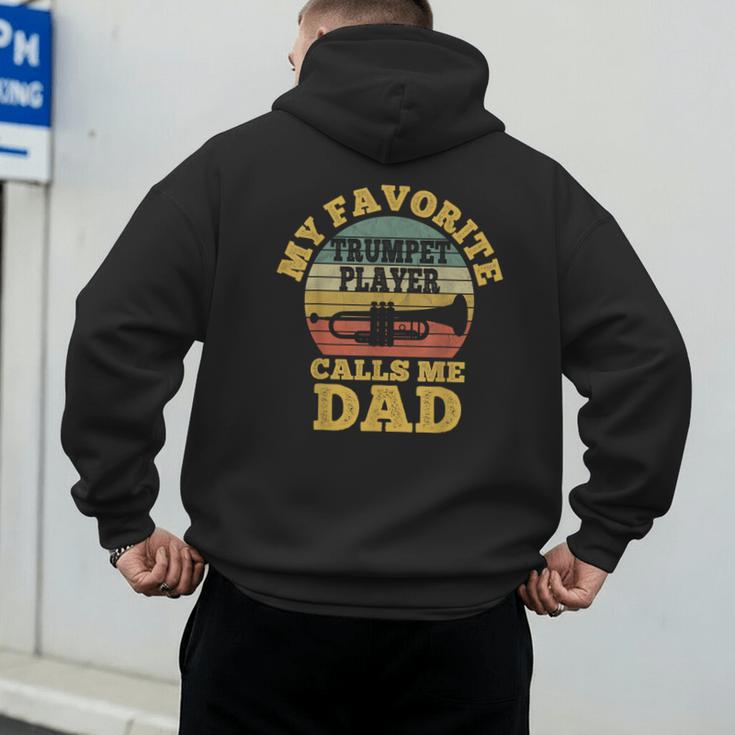 My Favorite Trumpet Player Calls Me Dad Father Vintage Men's Hoodie Back Print My Favorite Trumpet Player Calls Me Dad Father Vintage Men's Hoodie Back Print