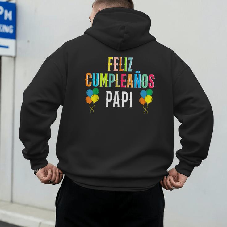 Feliz CumpleañOs Papi Spanish Dad Birthday For Kids Men's Hoodie Back Print