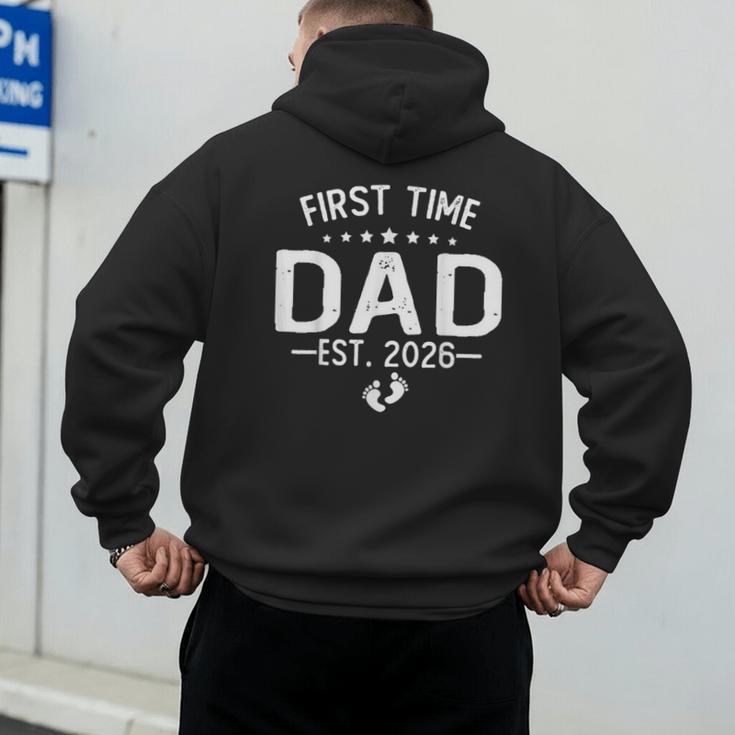 First Time Daddy New Dad Est 2026 Shirt Fathers Day Men's Hoodie Back Print