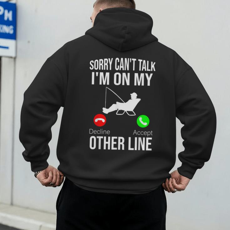 Fishing Dad Men Reel Cool Fish Bass Fishing Men's Hoodie Back Print