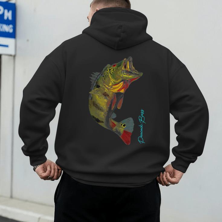 Fishing Shirts PEACOCK BASS Fishing Art Shirt For Dad Men's Hoodie Back Print