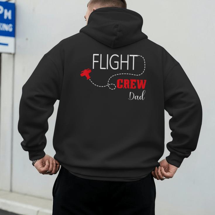 Flight Crew Airplane Birthday Dad Airplane Matching Family Men's Hoodie Back Print