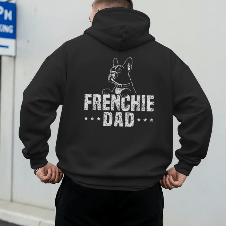 Frenchie Dad Lover Owner French Bulldog Father Daddy Papa Men Women Girls Kids Men's Hoodie Back Print