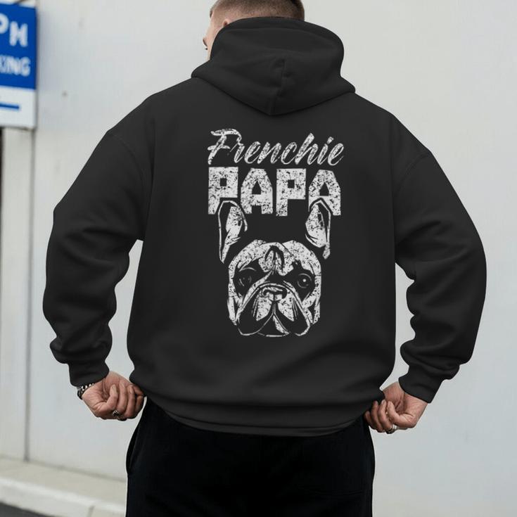 Frenchie Papa Lover Owner French Bulldog Dad Father Daddy Men's Hoodie Back Print