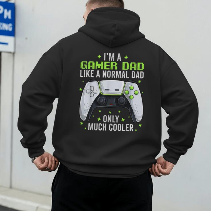 Gamer Dad Gaming Shirts Fathers Day Video Game Daddy Men's Hoodie Back Print