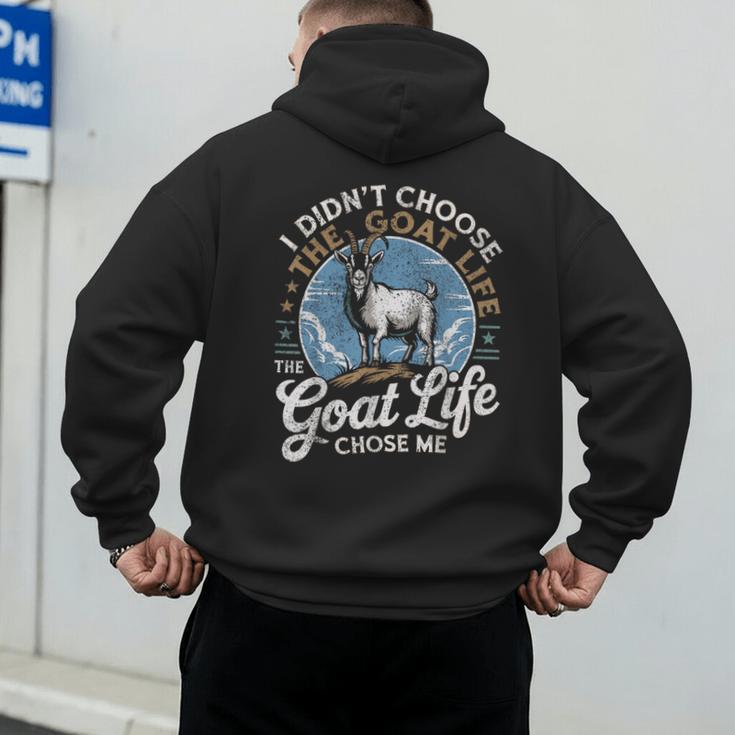 Goat Life Chose Me Rancher Farmer Goat Dad Goat Men's Hoodie Back Print Goat Life Chose Me Rancher Farmer Goat Dad Goat Men's Hoodie Back Print