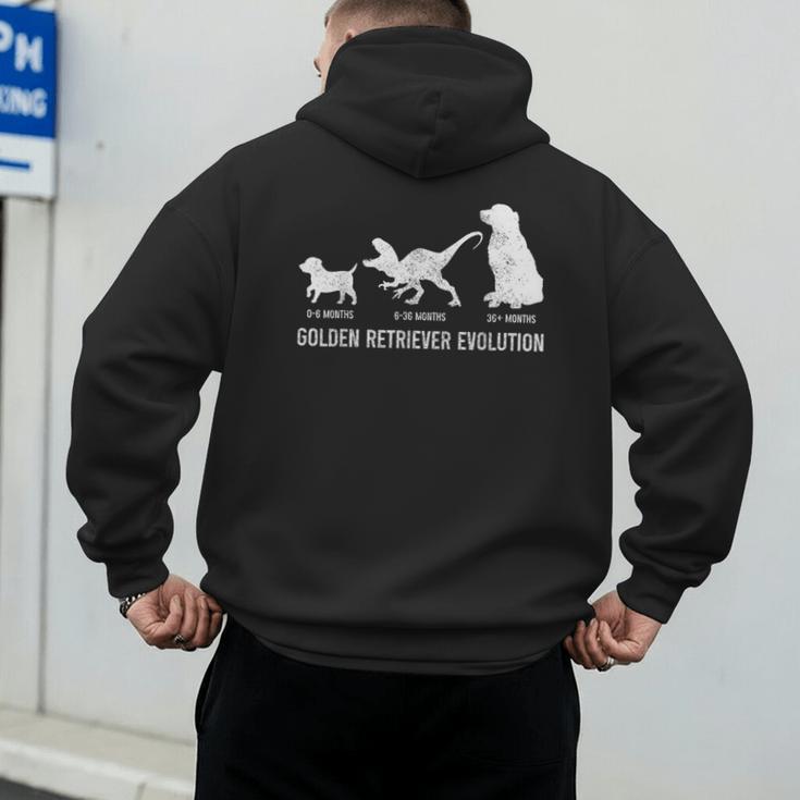 Golden Retriever Mom Dad Puppy Dog Owner Dog Lover Men's Hoodie Back Print