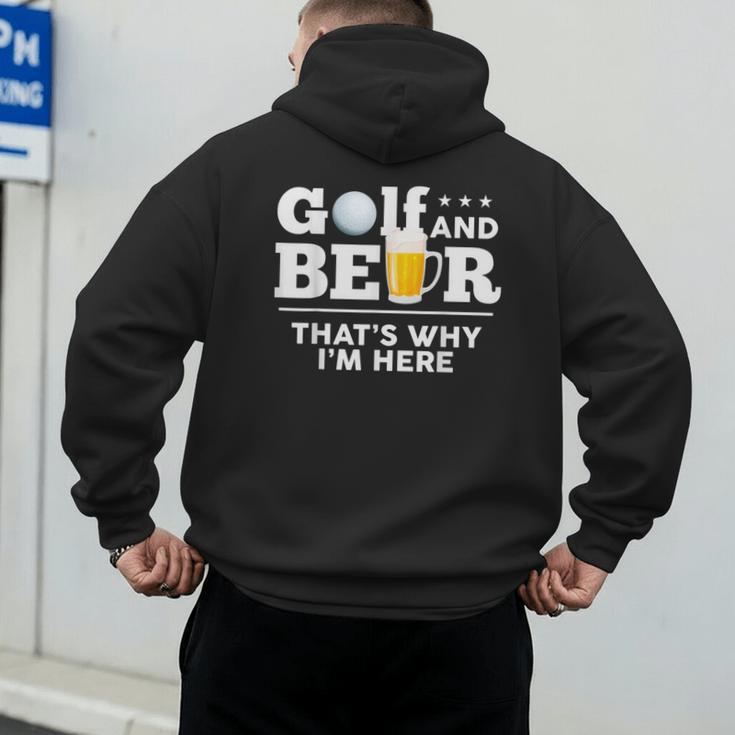 Golf And Beer Joke Dad Fathers Day Drinking Birthday Small Men's Hoodie Back Print Golf And Beer Joke Dad Fathers Day Drinking Birthday Small Men's Hoodie Back Print