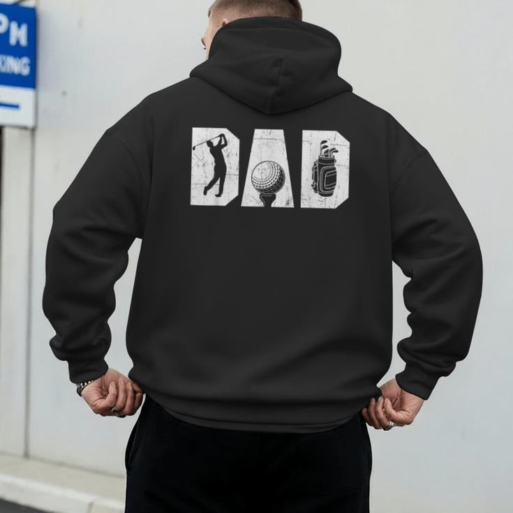 Golfing Dad Golf Lover Golfing Putter Golfer Men's Hoodie Back Print