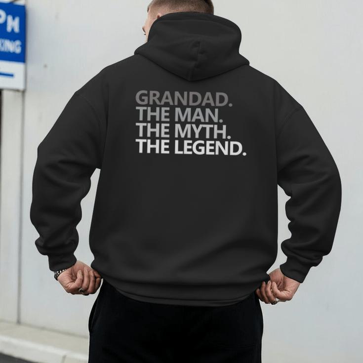 Grandad The Man Myth Legend Grandpa Papa Men's Hoodie Back Print