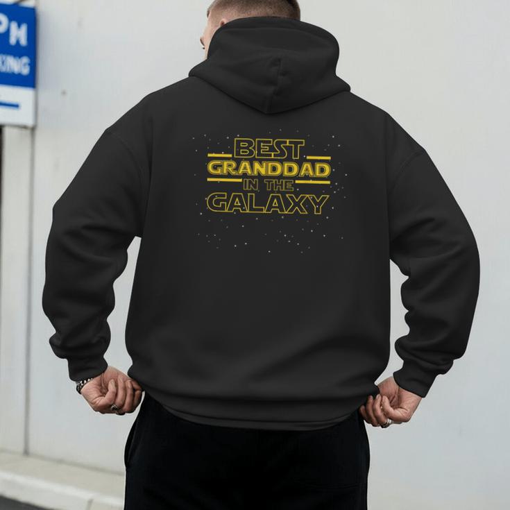 Grandpa Granddad Shirt Best Granddad In The Galaxy Men's Hoodie Back Print