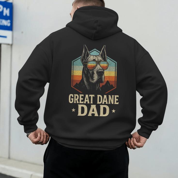 Great Dane Dad Vintage Men's Hoodie Back Print