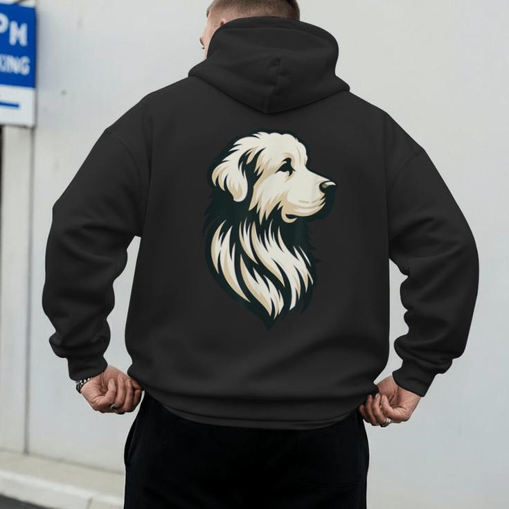 Great Pyrenees Pyr Minimalist Simple Dog Mom Dad Boys Girls Men's Hoodie Back Print Great Pyrenees Pyr Minimalist Simple Dog Mom Dad Boys Girls Men's Hoodie Back Print