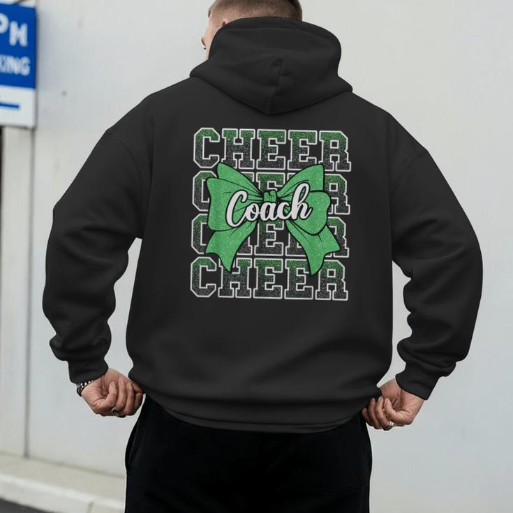Green Sport Loud Proud Cheer Coach Dad Father's Day Men's Hoodie Back Print