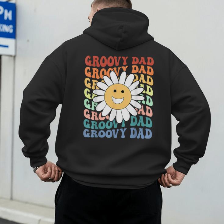 Groovy Dad Matching Outfit Fathers Day Family Retro Vintage Men's Hoodie Back Print