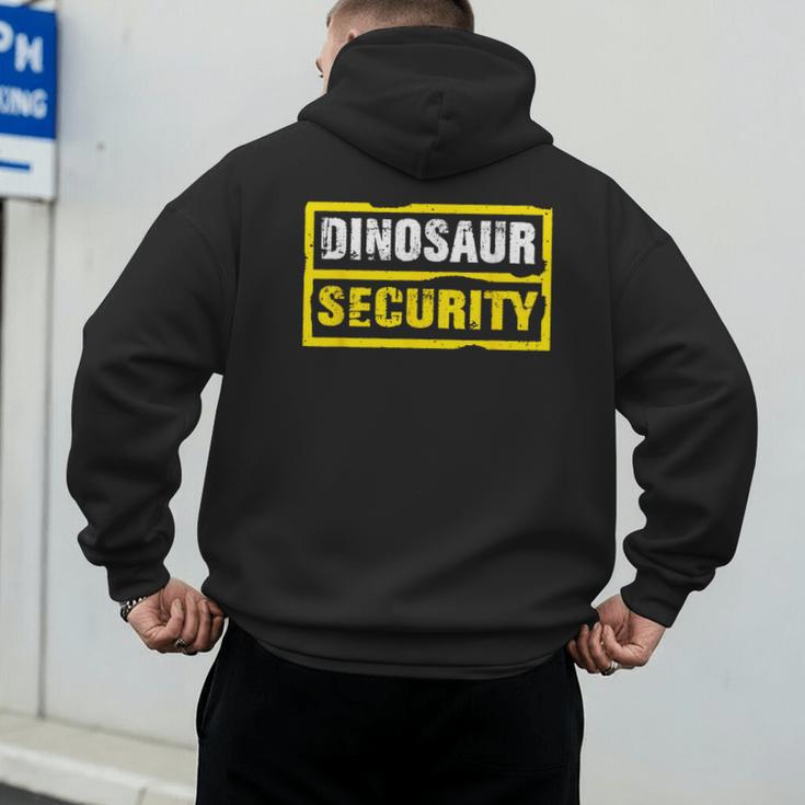 Halloween Adult Costume Dinosaur Security Dad Mom Men's Hoodie Back Print