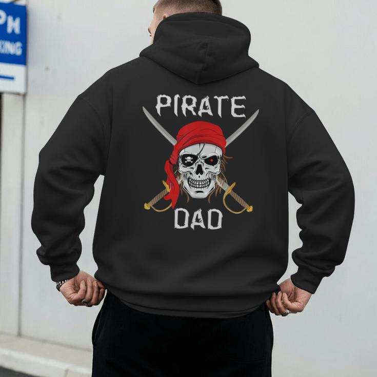 Halloween Pirate Skull Apparel Pirate Dad V-Neck Short Sleeve Cotton 100 T-Shirt Small Men's Hoodie Back Print