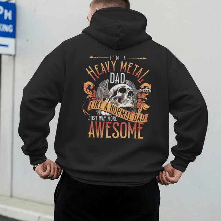 Heavy Metal Cooler Dad Punk Rock Music Lover Men's Hoodie Back Print