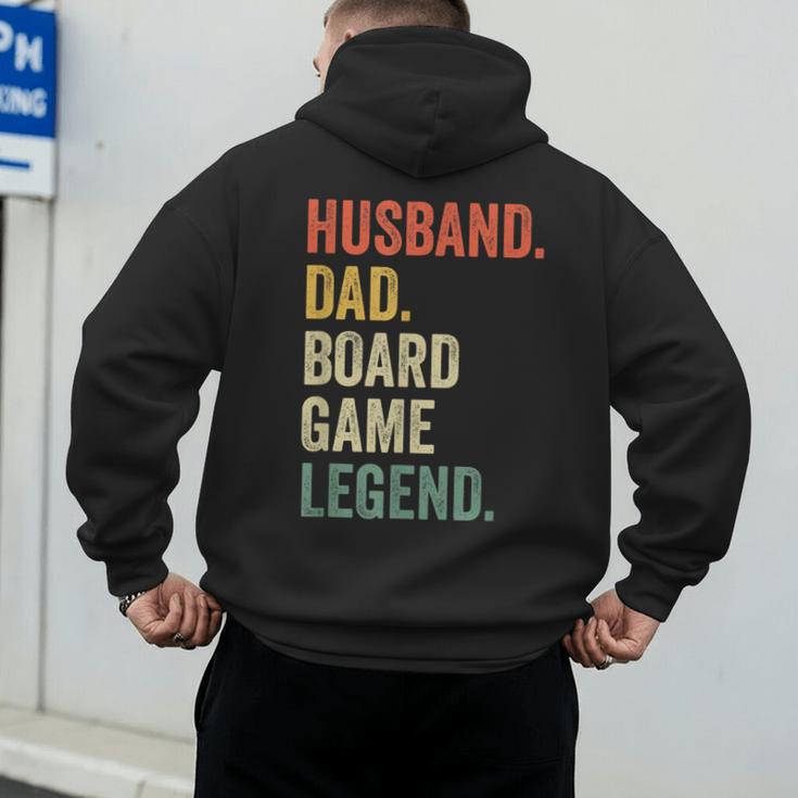 Husband Dad Board Game Night Legend Father Vintage Men's Hoodie Back Print Husband Dad Board Game Night Legend Father Vintage Men's Hoodie Back Print