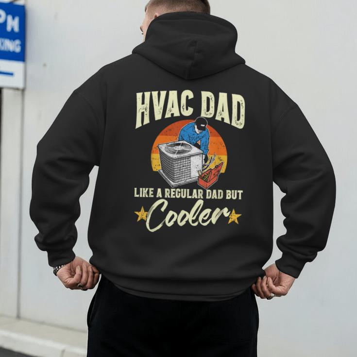 HVAC Dad But Cooler HVAC Technician Father Men's Hoodie Back Print